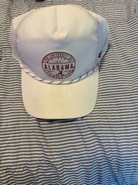 University of Alabama White Crimson Tide Rope-Trim Cap